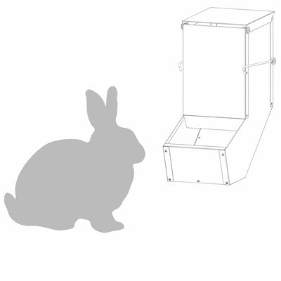 Kaninruokkija Musta 17.5 x 26 x 28.5 cm Kylmävalssattu teräs