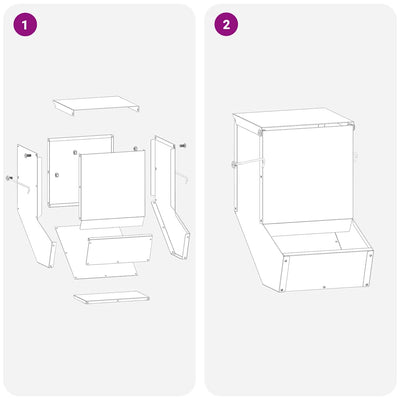Kaninruokkija Musta 17.5 x 26 x 28.5 cm Kylmävalssattu teräs