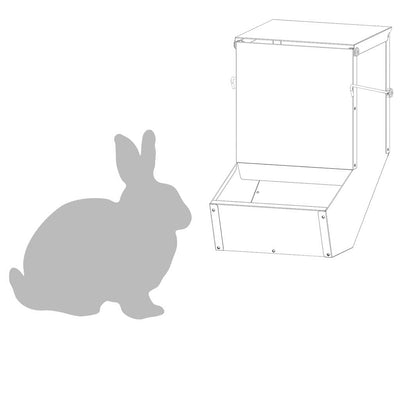 Kaninruokkija Musta 17.5 x 26 x 28.5 cm Kylmävalssattu teräs