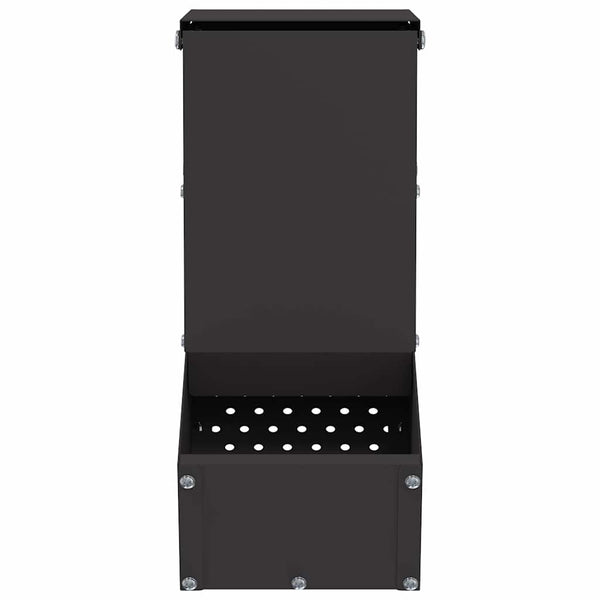 Kaninruokkija Musta 12,5 x 26 x 28,5 cm Kylmävalssattu teräs