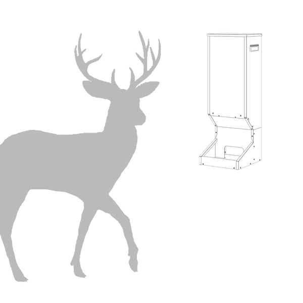 Peuran ruokinta-auto Oliivivihreä 28 x 30 x 80 cm