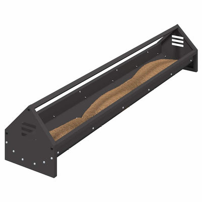 Kananruokinta-astia Musta 108 x 20,5 x 20 cm