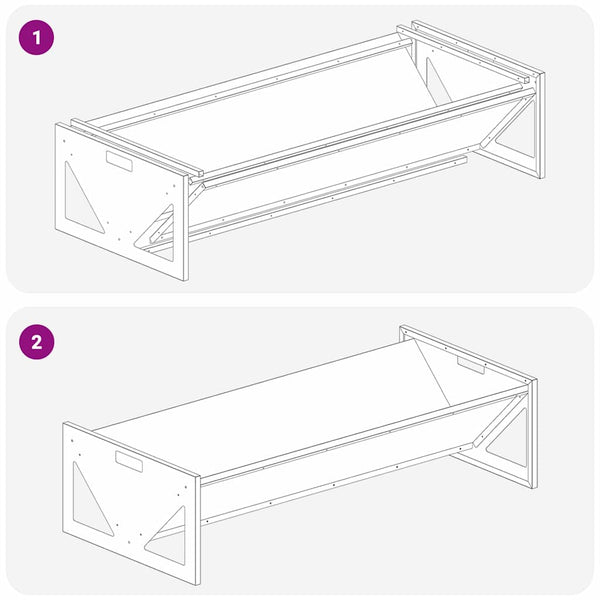 Eläinten ruokintakaukalo Hopea 108 x 50 x 28 cm