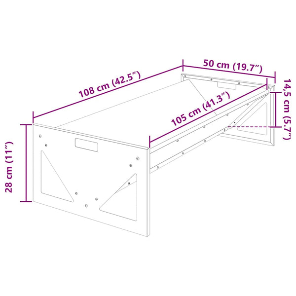 Eläinten ruokintakaukalo Hopea 108 x 50 x 28 cm