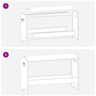 Kananruokinta-astia Oliivivihreä 81 x 32 x 53,5 cm