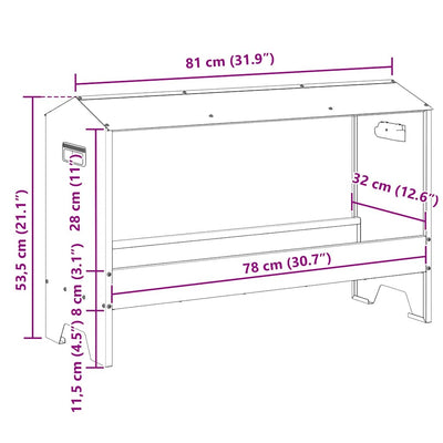 Kananruokinta-astia Oliivivihreä 81 x 32 x 53,5 cm
