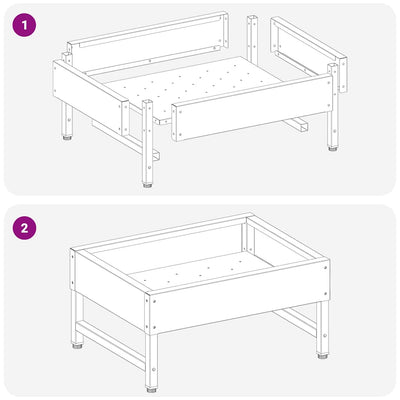 Lintu ruokinta Hopea 80 x 28 x 13.5 cm Galvanoitu teräs