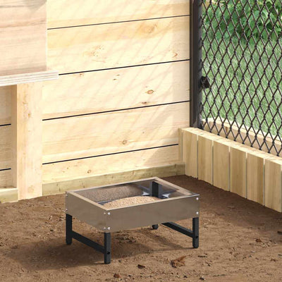 Lintu ruokinta Hopea 80 x 28 x 13.5 cm Galvanoitu teräs