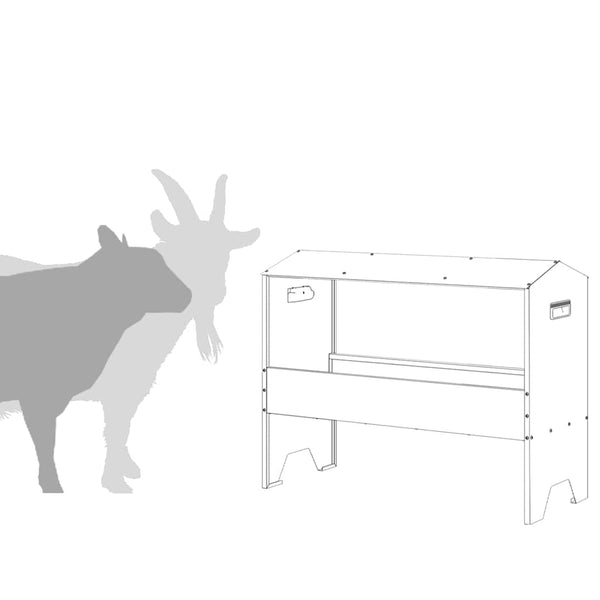 Eläinten ruokintakaukalo Musta 79 x 35 x 62 cm