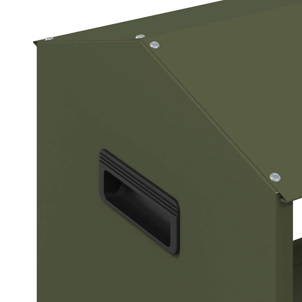 Eläinten ruokintakaukalo Oliivivihreä 79 x 35 x 62 cm