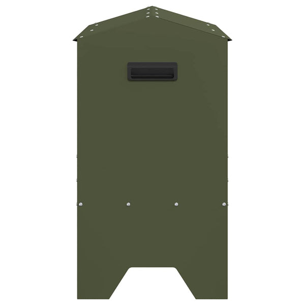 Eläinten ruokintakaukalo Oliivivihreä 79 x 35 x 62 cm