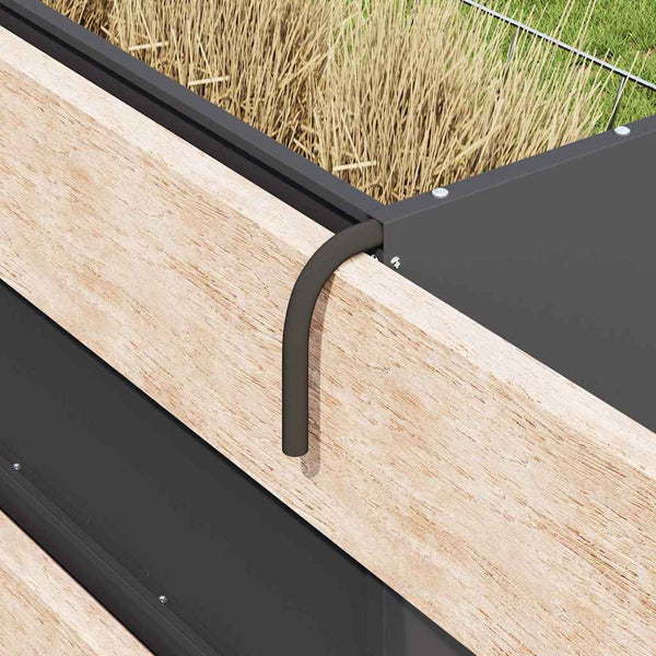 Heinäteline Musta 71 x 33 x 70 cm Kylmävalssattu teräs