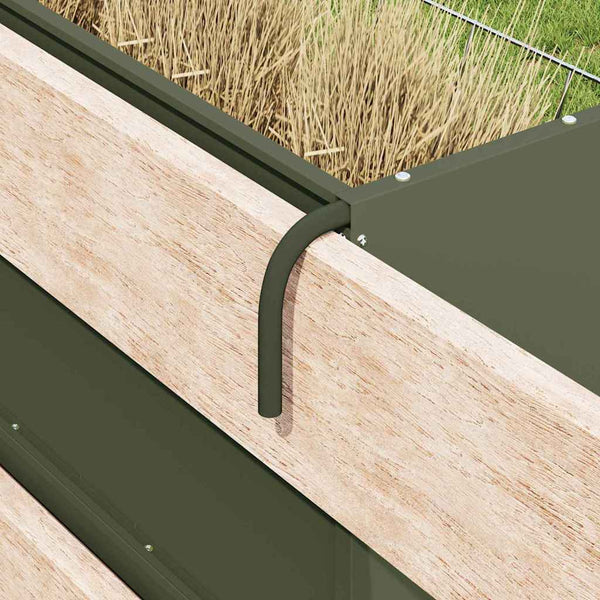 Heinäteline Oliivivihreä 71 x 33 x 70 cm Kylmävalssattu teräs