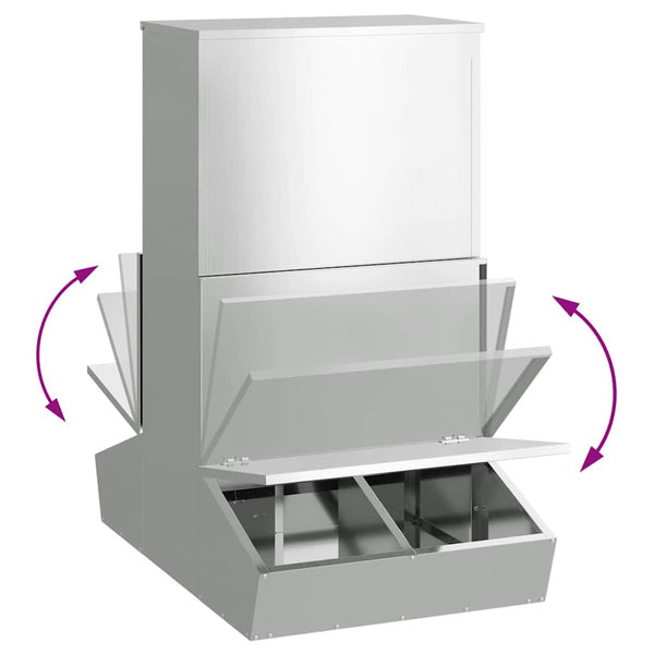 Sikaruokinta Hopea 55 x 51 x 91.5 cm Teräs galvanoituna