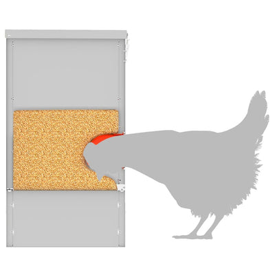 Kanan ruokinta-allas Hopea 60.5 x 29 x 51 cm Galvanoitu teräs