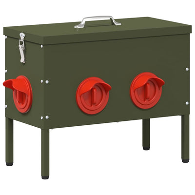 Kanan ruokinta-allas Oliivivihreä 41,5 x 20,5 x 33 cm