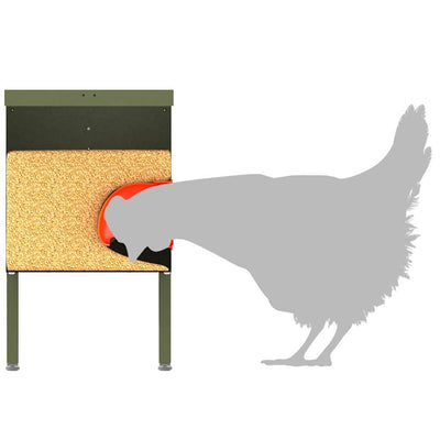 Kanan ruokinta-allas Oliivivihreä 41,5 x 20,5 x 33 cm