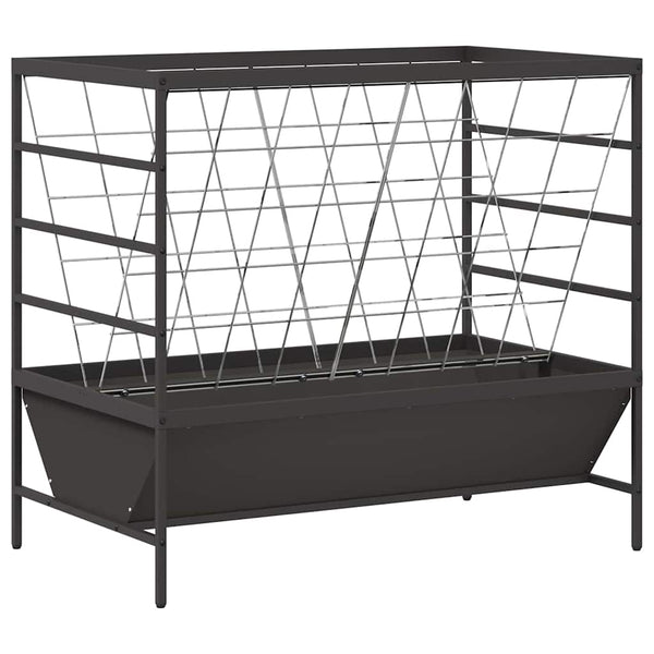 Eläinruokinta Musta 100 x 60 x 90 cm Kylmävalssattu teräs