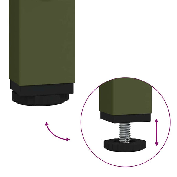 Eläinruokinta Oliivivihreä 100 x 60 x 90 cm