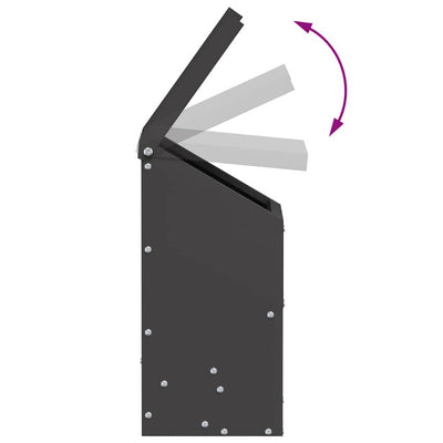 Kanan ruokinta-allas Musta 21 x 16 x 33 cm Kylmävalssattu teräs