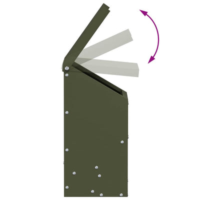 Kanan ruokinta-allas Oliivivihreä 21 x 16 x 33 cm