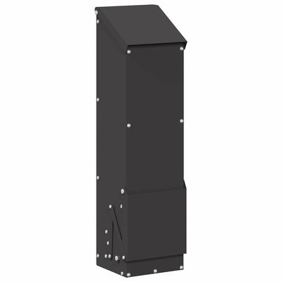 Kanan ruokinta-allas Musta 13 x 12 x 51 cm Kylmävalssattu teräs