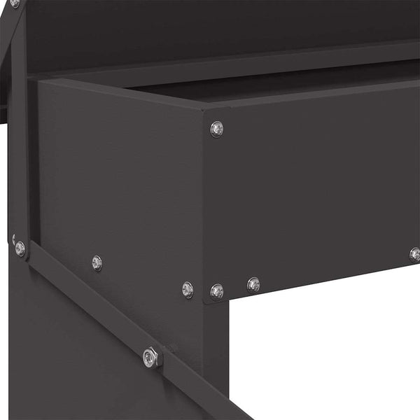 Broilerin ponnisteluruokinta Musta 48,5 x 39,5 x 19 cm