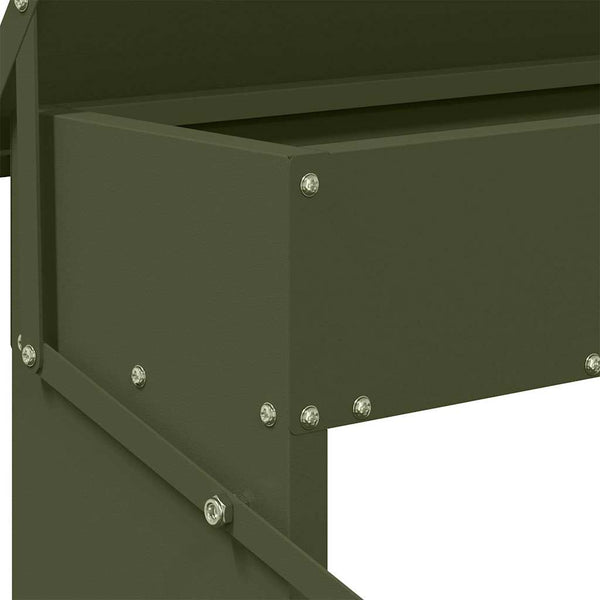 Broilerin ponnisteluruokinta Oliivivihreä 48,5 x 39,5 x 19 cm