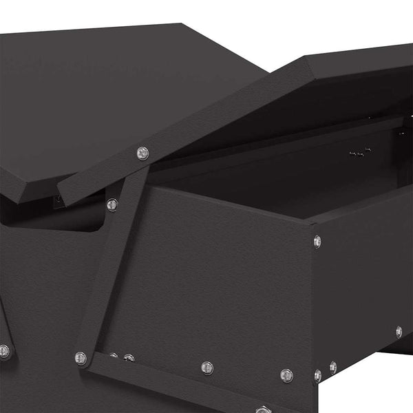 Broilerin ponnisteluruokinta Musta 75 x 53 x 20,5 cm