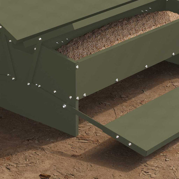 Broilerin ponnisteluruokinta Oliivivihreä 75 x 53 x 20,5 cm