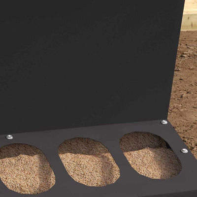 Kanan ruokinta-allas Musta 30 x 30 x 39 cm Kylmävalssattu teräs