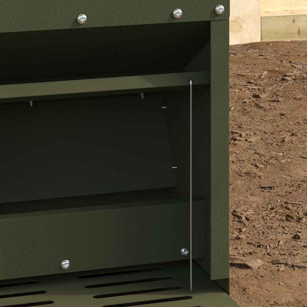 Oliivivihreä broilerin ponnisteluruokinta 25 x 42 x 40 cm