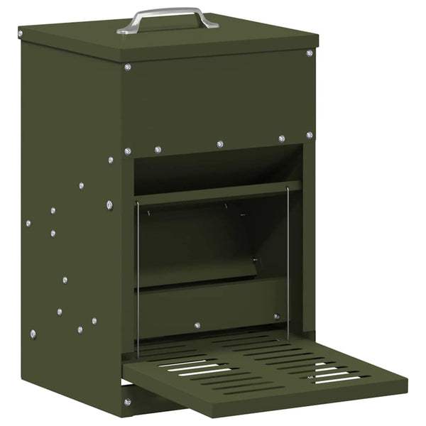 Oliivivihreä broilerin ponnisteluruokinta 25 x 42 x 40 cm