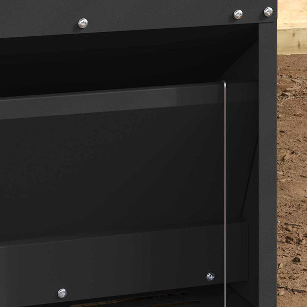 Musta broilerin ponnisteluruokinta 25 x 42 x 40 cm