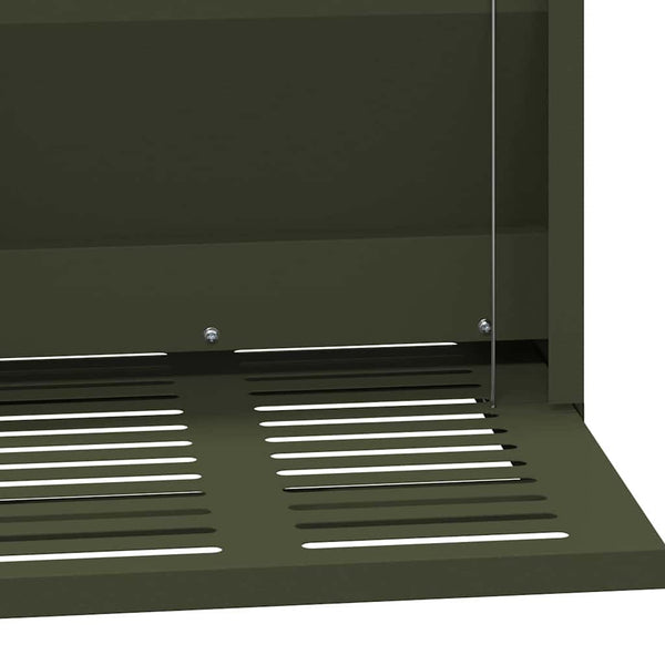 Broilerin ruokinta ponnistelumallilla, oliivivihreä 25 x 42 x 40 cm