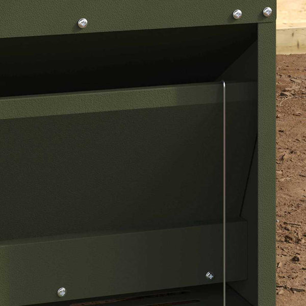 Broilerin ruokinta ponnistelumallilla, oliivivihreä 25 x 42 x 40 cm