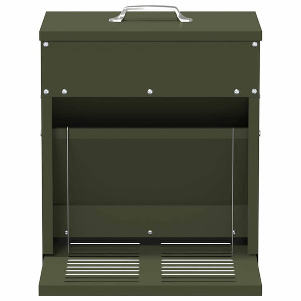 Broilerin ruokinta ponnistelumallilla, oliivivihreä 25 x 42 x 40 cm