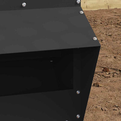 Kanan ruokinta-allas Musta 20 x 25 x35 cm Kylmävalssattu teräs