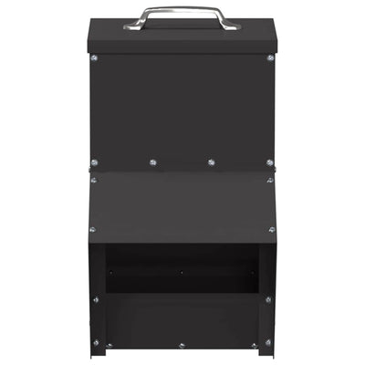 Kanan ruokinta-allas Musta 20 x 25 x35 cm Kylmävalssattu teräs