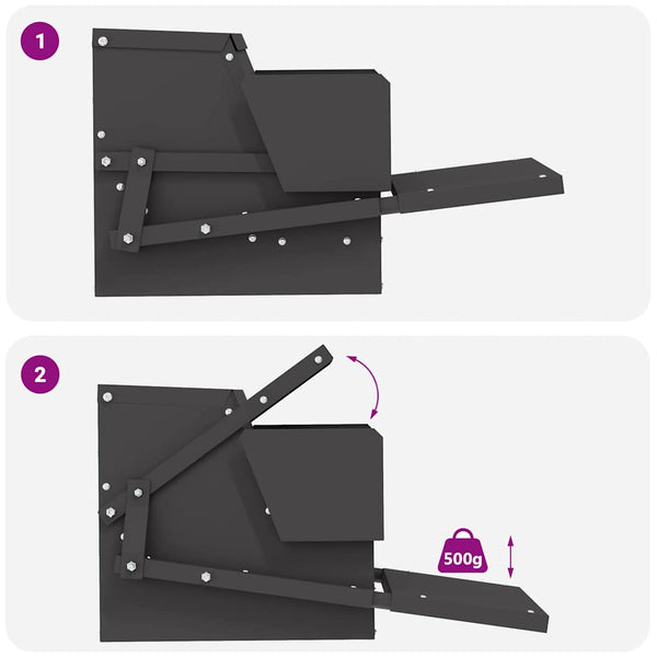 Broilerin ponnisteluruokinta Musta 50 x 40 x 29 cm