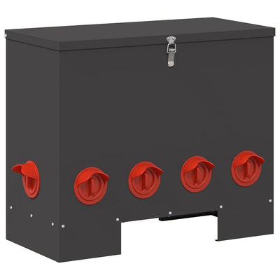 Kanan ruokinta-allas 2 pcs Musta 60.5 x 29 x 51 cm