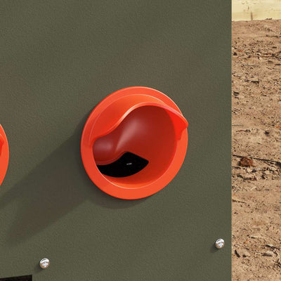 Kanan ruokinta-allas 2 pcs Oliivivihreä 60.5 x 29 x 51 cm