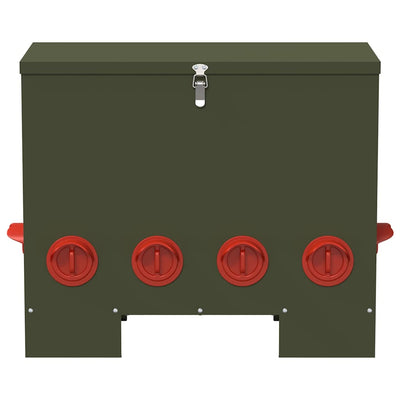 Kanan ruokinta-allas 2 pcs Oliivivihreä 60.5 x 29 x 51 cm