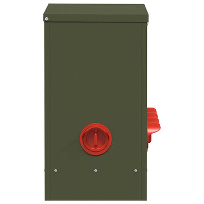 Kanan ruokinta-allas 2 pcs Oliivivihreä 60.5 x 29 x 51 cm