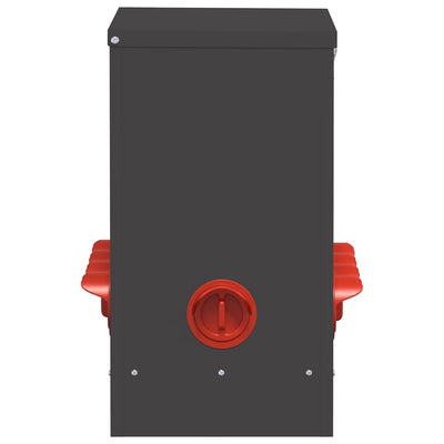 Kanan ruokinta-allas 2 pcs Musta 60.5 x 29 x 51 cm