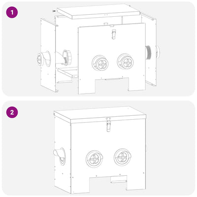 Kanan ruokinta-allas 2 pcs Hopea 60.5 x 29 x 51 cm