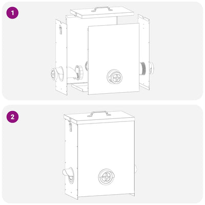 Kanan ruokinta-allas 2 pcs Musta 32,5 x 20,5 x 43 cm