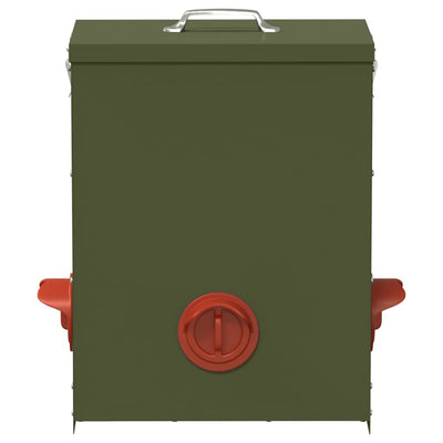 Kanan ruokinta-allas 2 pcs Oliivivihreä 32,5 x 20,5 x 43 cm