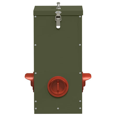 Kanan ruokinta-allas 2 pcs Oliivivihreä 32,5 x 20,5 x 43 cm