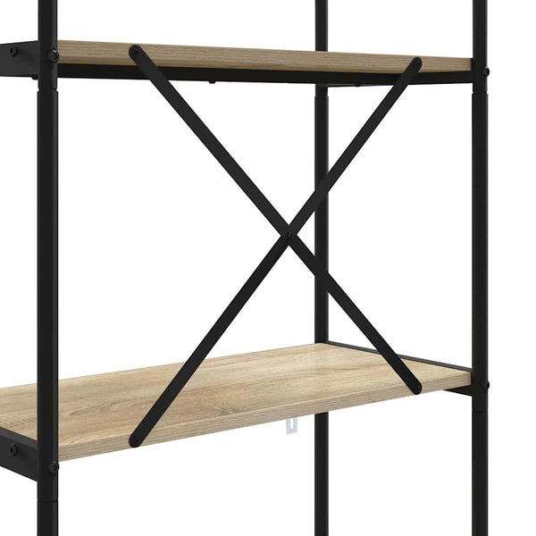 Kirjahylly 5 tasoa 80 x 30 x 183 cm Tekninen puu Sonoman tammi